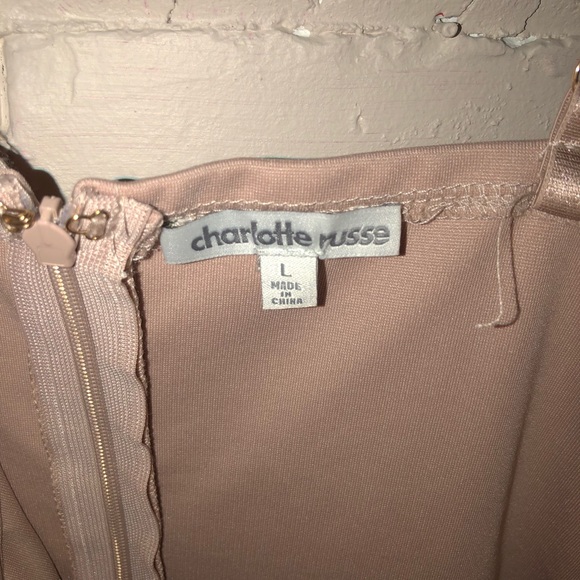 New Charlotte Russe Nude Bodycon Midi Dress👗 - Picture 2 of 5